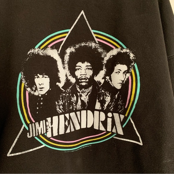 Junk Food Jimi Hendrix Band XL Black Unisex Crew Neck Sweatshirt Sweater Retro - Picture 4 of 14